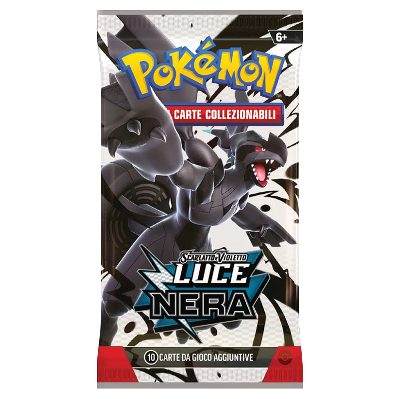 Bustina Pokémon TCG espansione Luce Nera in italiano.