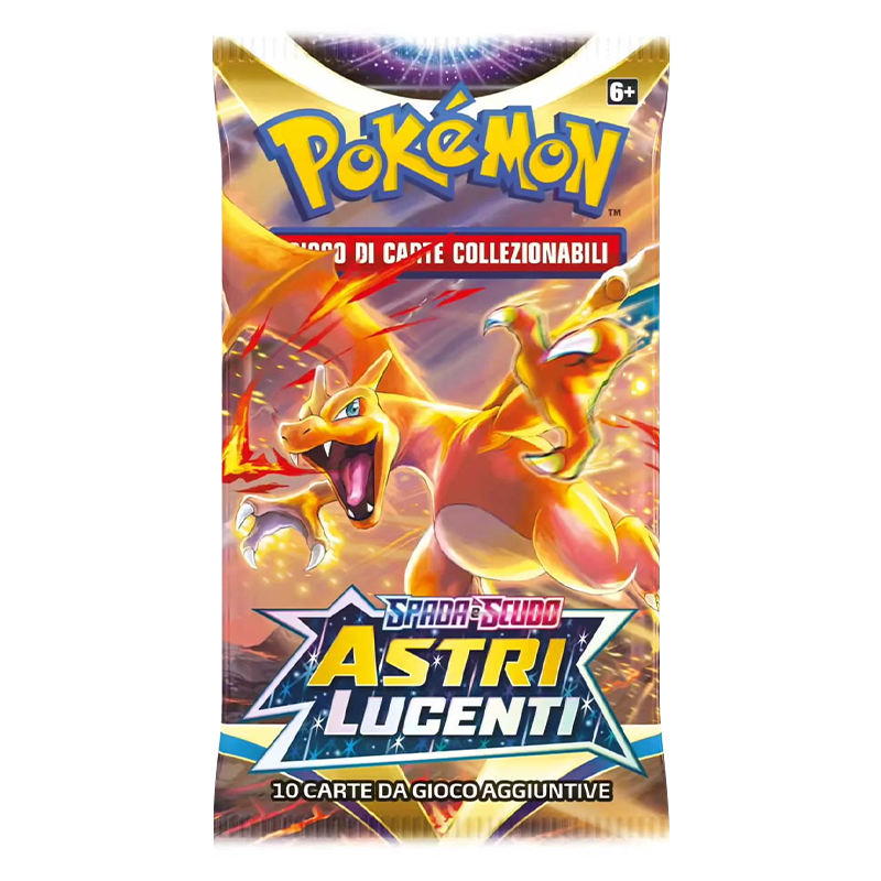Bustina Pokémon TCG espansione Astri Lucenti in italiano.
