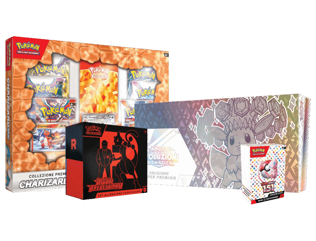 Prodotti sigillati Pokémon TCG tra cui ETB, UPC e bundle disponibili da Headshot Trading Cards