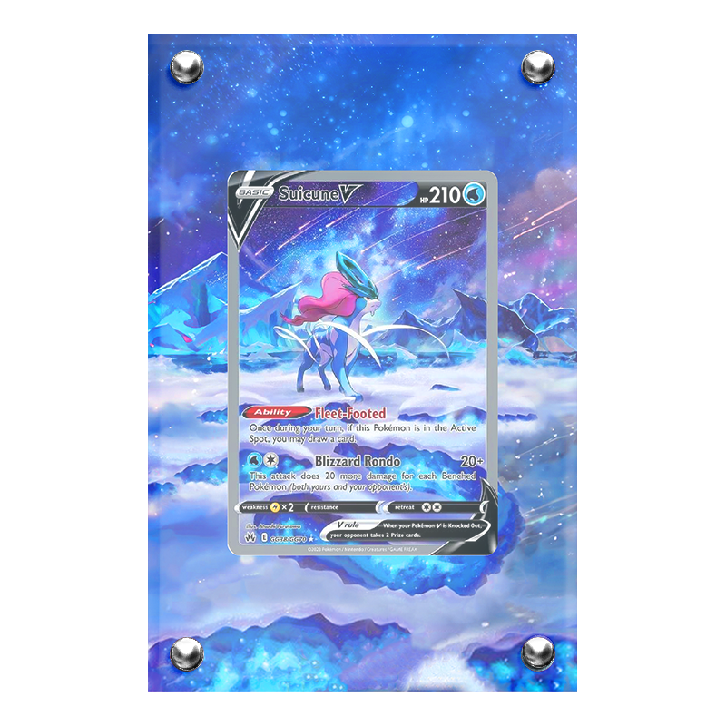 xtended artwork Suicune V GG38 Zenit Regale in case acrilico, Artworks di Headshot Trading Cards