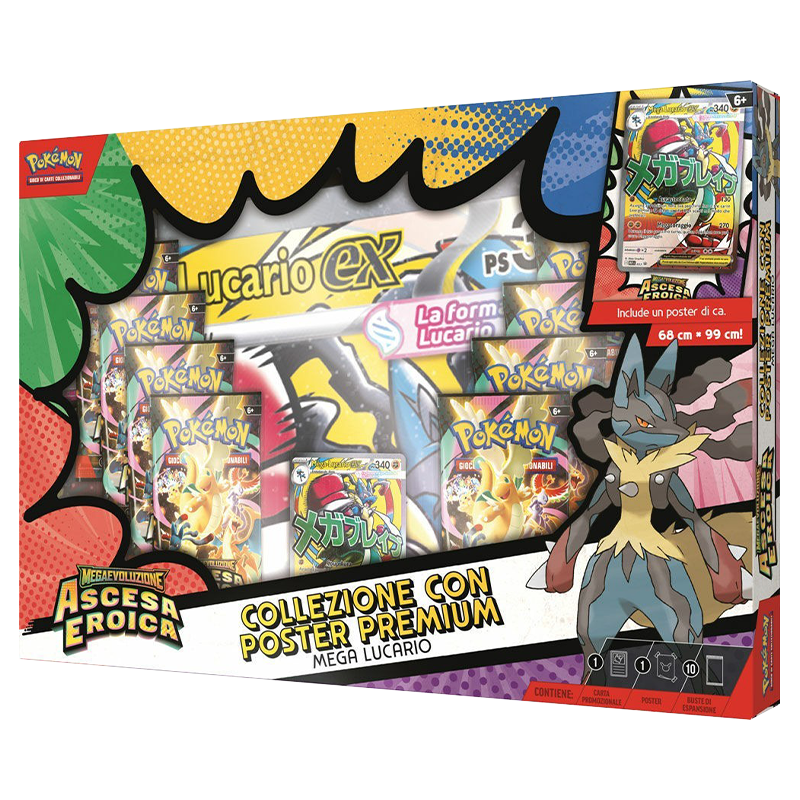 Collezione Pokémon con Poster Premium Mega Lucario